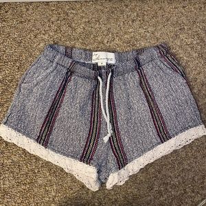 Vintage Havana Crochet Shorts Lace Trim